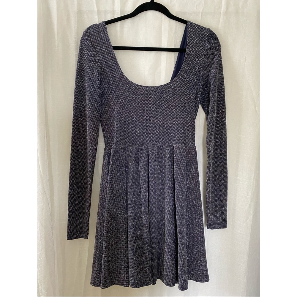 Free People Sparkly Midnight Blue Skater dress